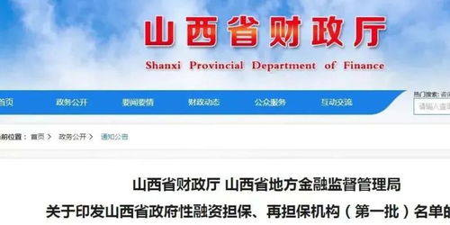 首批山西省政府性融資擔(dān)保再擔(dān)保機(jī)構(gòu)名單公布，61家機(jī)構(gòu)助力融資穩(wěn)經(jīng)濟(jì)